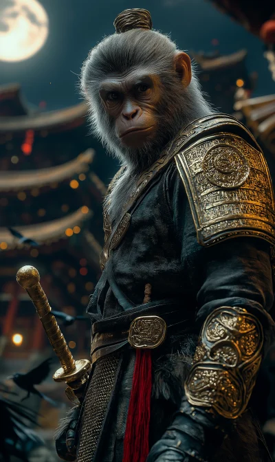 Sun Wukong at Ancient Temple