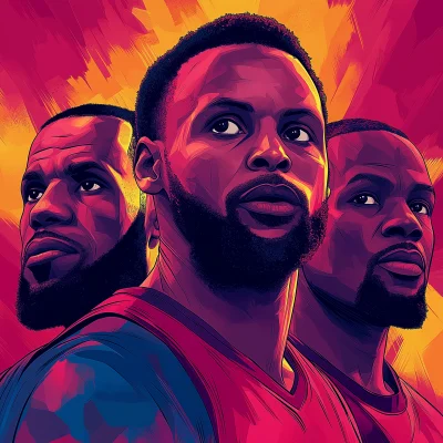 NBA Superstars Poster