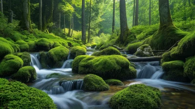 Mossy Rocks in the Forest