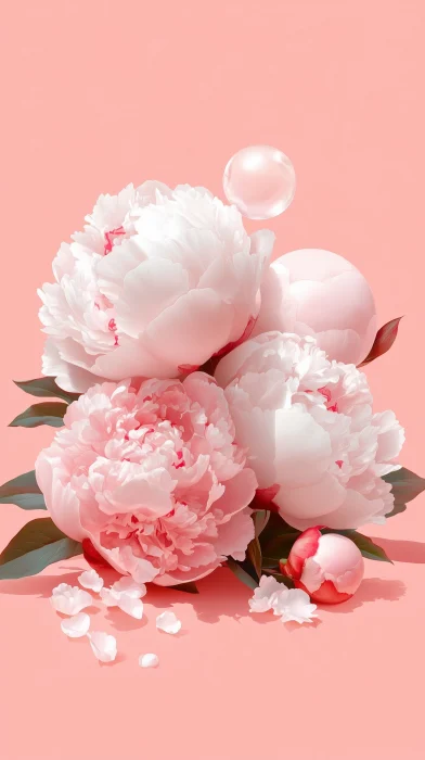 Peony Bouquets Illustration