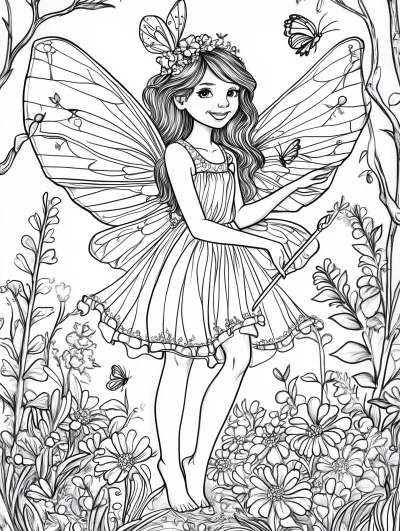 Playful Fairy in Nature