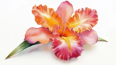 Watercolor Cattleya