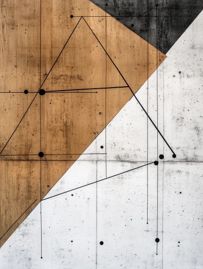 Geometric Concrete Wall Illustration