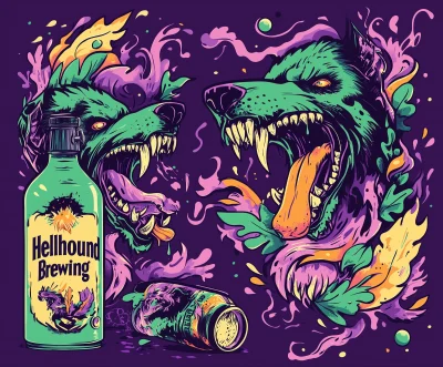 Hellhound Brewing Co. Packaging Design