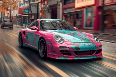 Pop Art Porsche 997 Carrera S