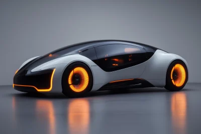 Futuristic Concept Sedan Car