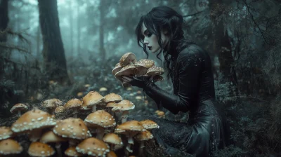 The Mushroom Queen in the Enchanted Forest