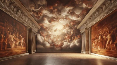 Baroque Renaissance 3D Painting in Sistine Chapel