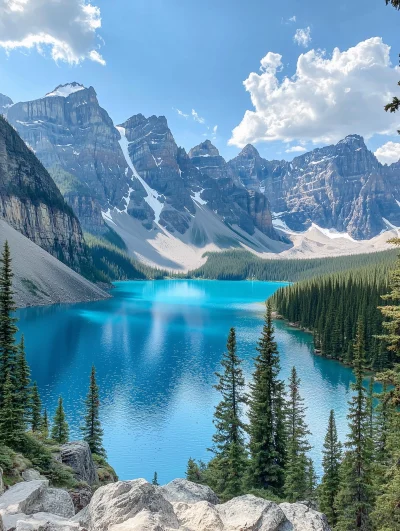 Sunny Day at Moraine Lake