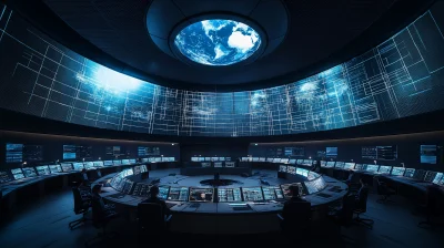 Futuristic Space Traffic Control Center