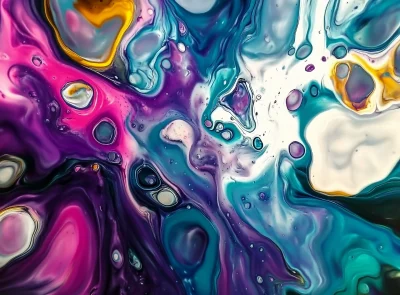 Colorful Fluid Art Painting