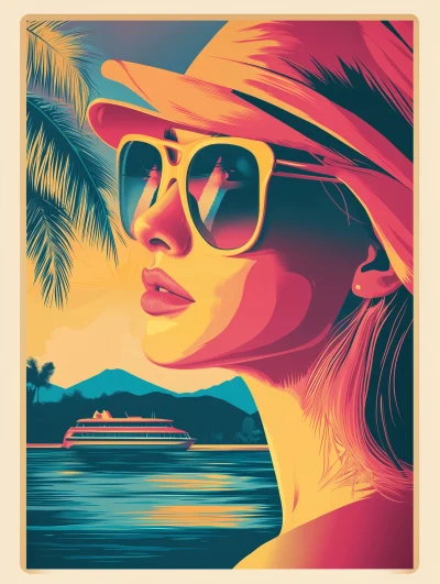 Vintage Travel Poster from the 80s