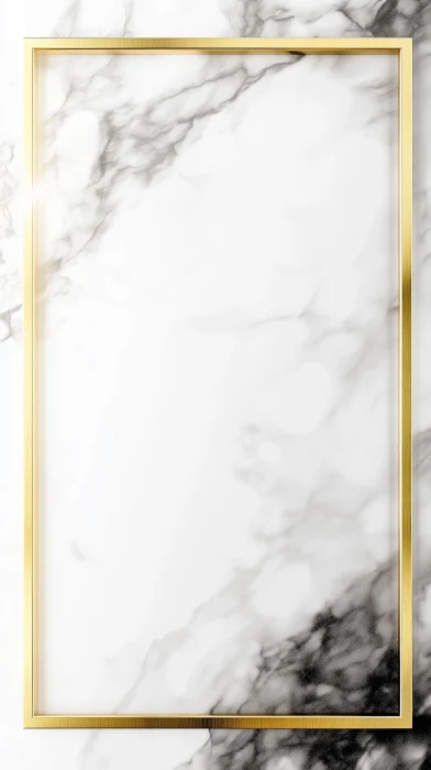 Elegant Marble and Gold Border