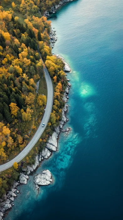 Aerial Coastal Drive