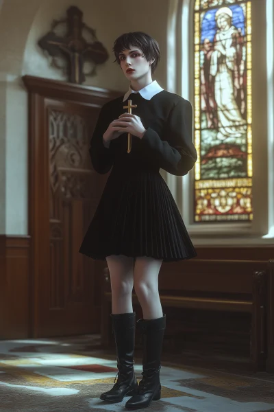 Androgynous Youth in Church