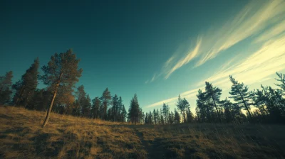 Pine Tree Forest Landscape