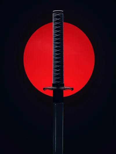 Minimalist Surreal Katana Design