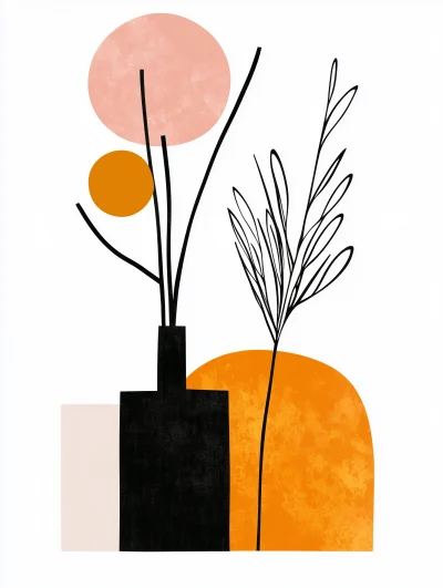 Abstract Vase Minimalist Graphic Design