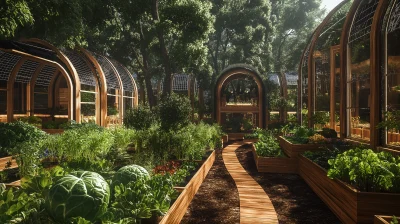 Solar Punk Sustainable Agriculture Concept