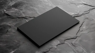 Blank Black Card Mockup