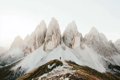 Mountaineer at Cliff’s Edge