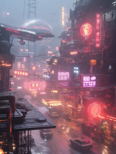 Cyberpunk Scifi City