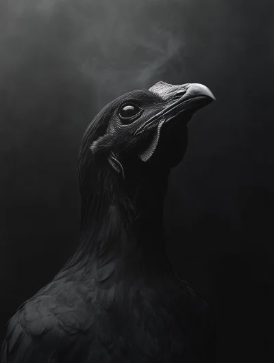 Ethereal Minimal Beak Portrait