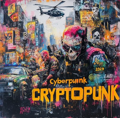 Cyberpunk Cryptoart Painting