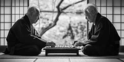 Serene Go Game in Traditional Japanese House