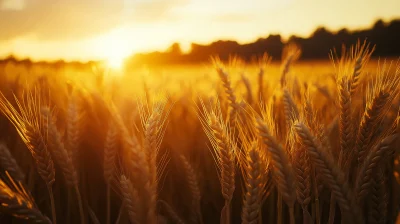 Golden Wheat Field at Sunset