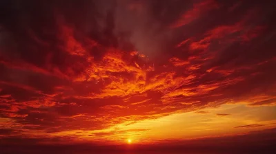 Fiery Sunset Sky