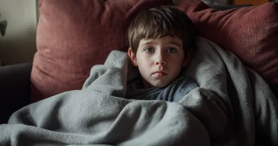 Resting Boy on Sofa