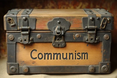 Communism Engraved Wooden Lockbox