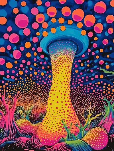 Neon Polka Dot Tornado