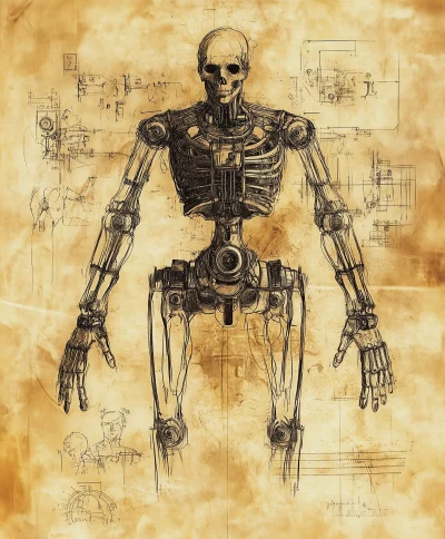 Ancient Robot Design by Leonardo da Vinci