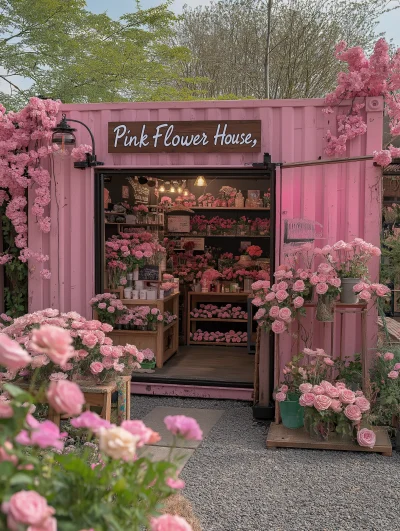 Charming Pink Flower Shop