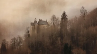 Gothic Castle at Dusk