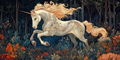 Magical Art Nouveau Unicorn