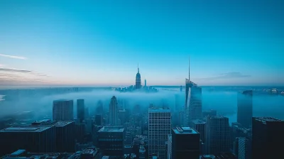 Morning Glow Over New York City