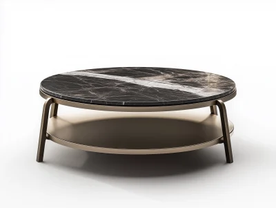 Minimalist Black Marble Coffee Table