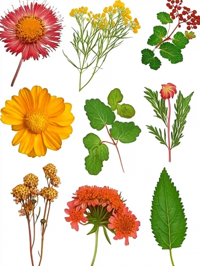 Dried Flower and Herb Botanical Vectors