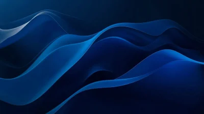 Blue Geometrical Wave Minimalist Background