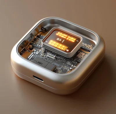 Square Charging Case with LED Display