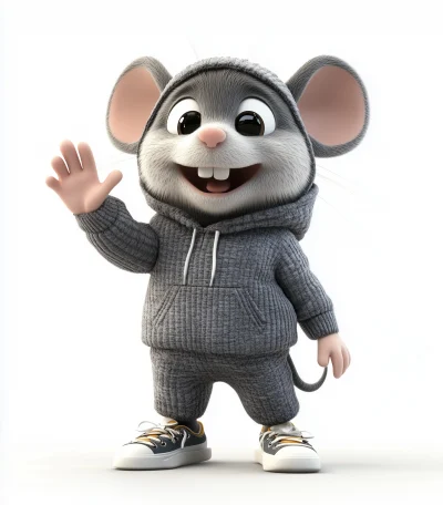 Happy Mouse 3D Render