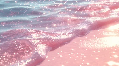 Glowing Light Pink Beach