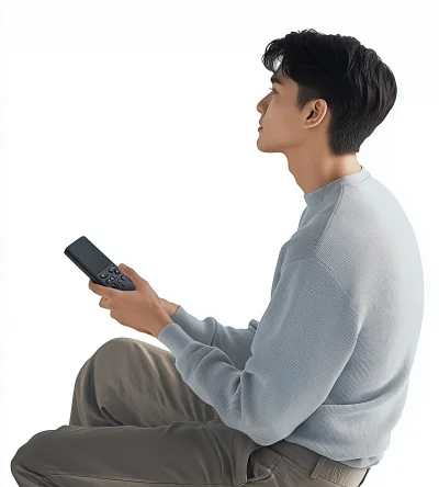 Male Model with Remote Control