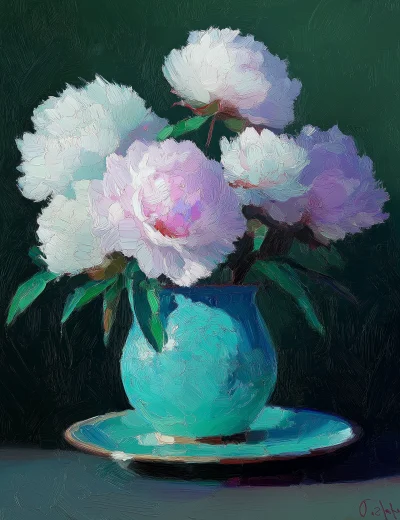 Pastel Peonies Still Life