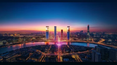 Beijing Night Panorama