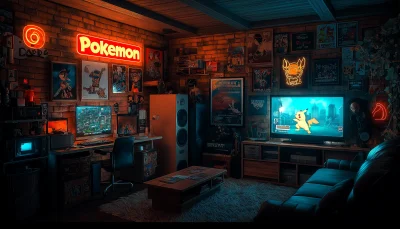 Pokémon Retro Gaming Room