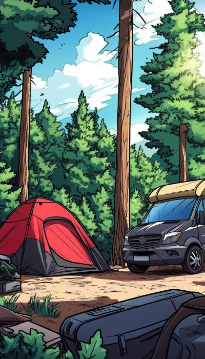 Campside in the Forest